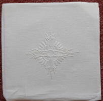 White Embroidered Chalice Pall